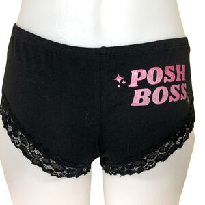 Posh Boss Black Panties XL Gift Set Cheeky Hipsters Cotton $50 Value NEW